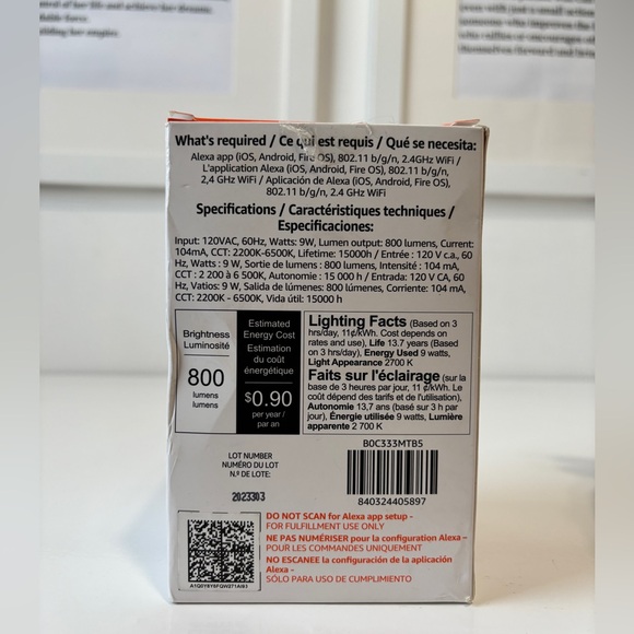 Amazon Basics Smart BR30 LED Light Bulb - Picture 3 of 11